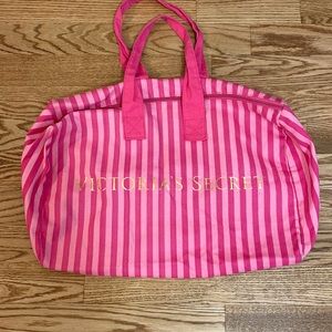 Victoria’s Secret Striped Weekender Duffle Bag